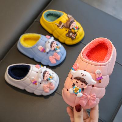 Warme und wasserdichte Baumwollhausschuhe aus Fleece für Kinder