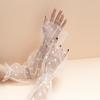 Summer lace sun-protective mesh armbands women's thin UV-resistant gloves long ball armbands
