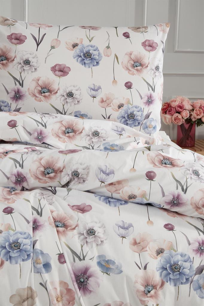 Set de lenjerie de pat Ekin 4 buc, husă de plapumă, cearșaf de pat, față de pernă, dimensiune dublă, cu model, nuntă, utilizare zilnică