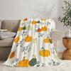 Fall Decor Pumpkin Blanket – Autumn Harvest Fleece Throw, Soft Cozy Plush Warm for Girls, Kids, Adults, Couch, Travel