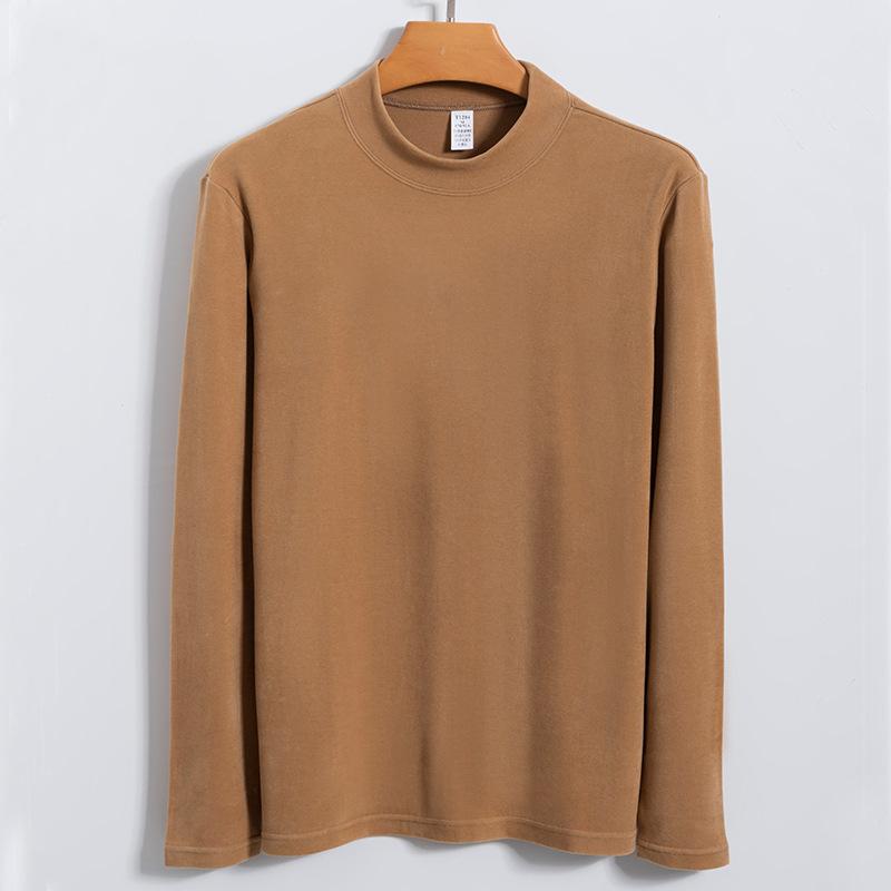 Devlrite Thermal Underwear Men's Half Turtleneck Base Shirt Men's Cashmere Protein T-shirt Thermal Top