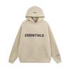 Essentials Streetwear Oversized Hoodie Men Women With Reflective 3D Letter Print Cotton Fleece Warm Loose Fit Sweatshirt