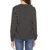 Women S Plus Size Long Sleeve V Neck Polka Dot Print Loose Blouse