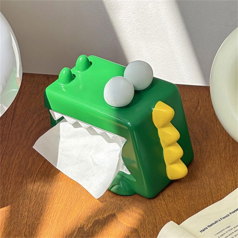 Alligator Tissue Dispenser Sturdy Resin Surfaces Easy Cleaning Practical Living Room Bedroom Organizers