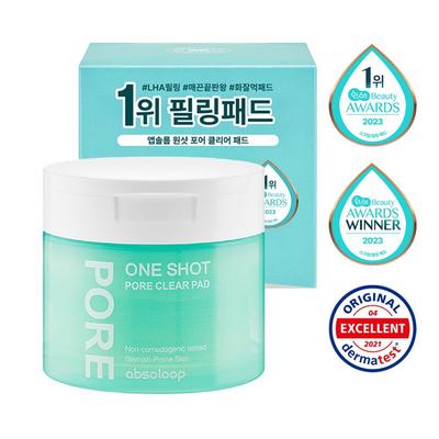 [Absolup] One Shot Pore Clear Porenpeeling-Pad 60 Blatt, 1 Stück