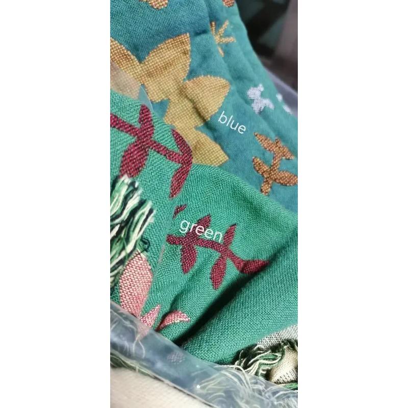 Cotton Yarn Throw Blanket Cotton Double Sided Sofa Cover Sofa Cushion Leisure Blanket Bedspread Four Seasons Cooling Quilt Sheet