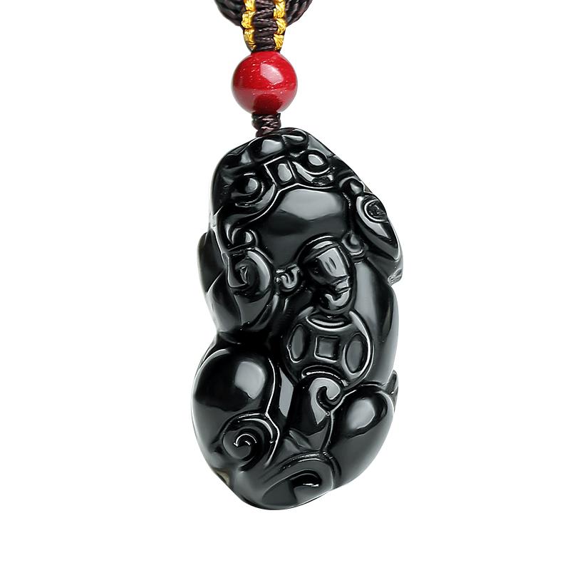 Unisex Obsidian Pixiu Pendant