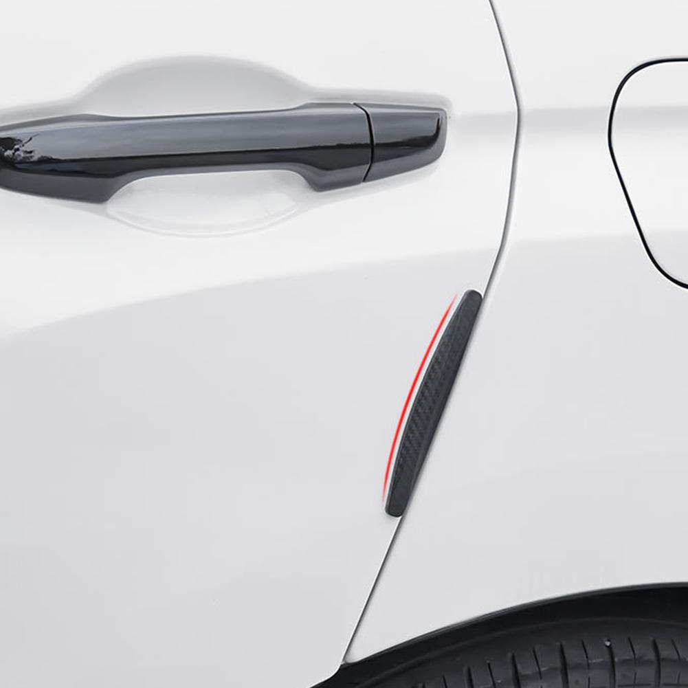 4Pcs Car Bumper Anti-collision Strips Door Body Scratch Automotive Protective Tape Strips Door Guard Lip Stickers Car Accessorie Interior Mirrors 6