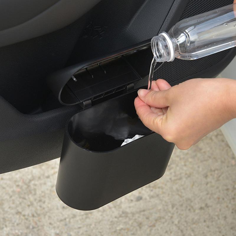 Car Trashbin Mini Portable Car Trash Bin Hanging Vehicle Garbage Storage Box Case Automobile Car Trash Can with Lid Waterproof