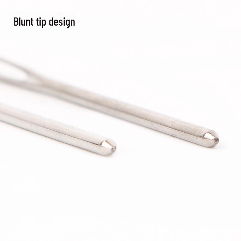 Set Ace cu Vârf Rotunjit și Ochi Mare pentru Pulover, Broderie cu Panglică și Tricotat