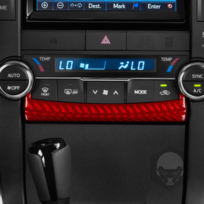 For Toyota Camry 2015 2016 2017 Dashboard AC Control Panel Trim Strip Cover Real Carbon Fiber Stickers Car Interior Accessories
