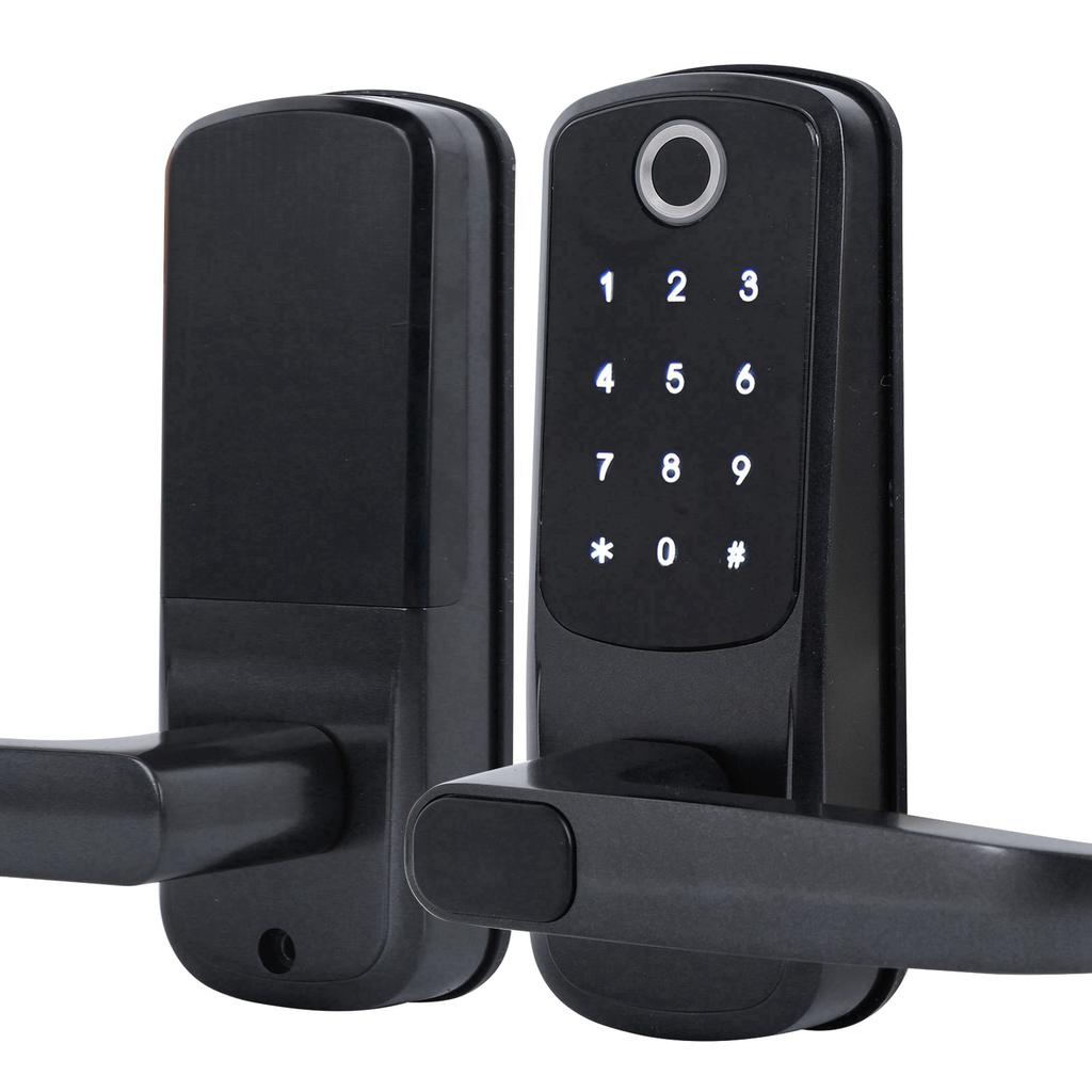 Biometric Fingerprint Door Lock Bluetooth APP Password with Mechanical Key for Voice Control