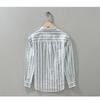 Spring and Summer Cotton Linen Men Tops Japanese Style Vintage Striped Long Sleeve Shirt Male Daily Square Button Shirt with Pocket