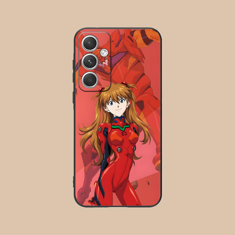 Anime EV Asuka Mobile Phone Case for Samsung Galaxy S26 S25 S24 S23 S22 S21 S20 Note20 Plus FE Ultra Colorful Cover Pretty Cover