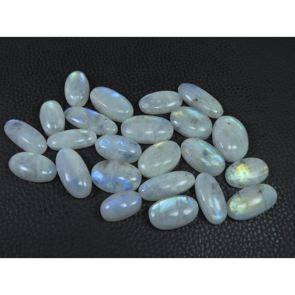 270Cts. Natural Rainbow Moonstone Oval Cabochon Loose Gemstone 23Pcs Lot C-708
