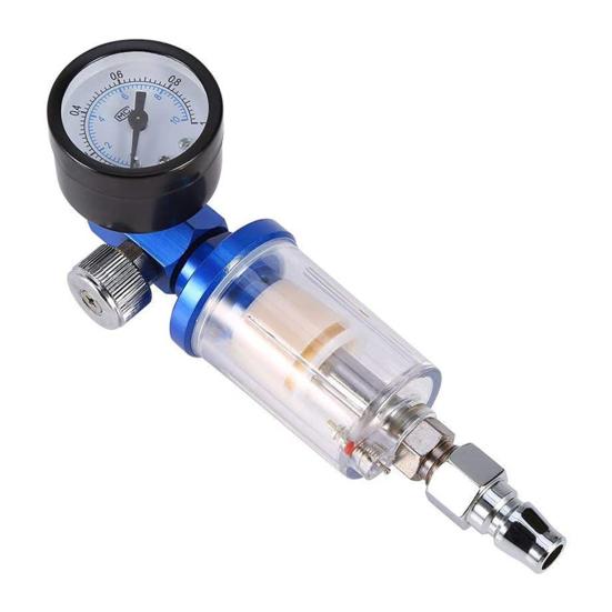 1/4inch Paint Spray Pistol Air Pressure Regulator Gauge with Water Trap Filter