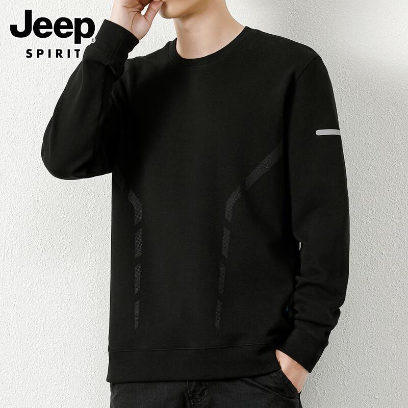JEEP SPIRIT Men s Crew Neck Outdoor Long Sleeve Sweatshirt XL