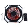 Camping Fan with LED Lantern 10000mah Rechargeable Battery Powered Fan 3 Levels Adjustable Quiet Tent Fan for Picnic