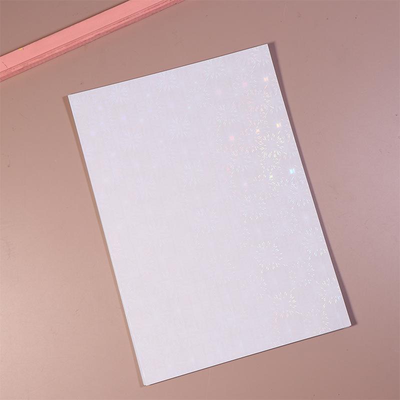 20 Sheets Cold Laminating Film Broken Glass Hologram Card Photo Laminating Film Sticker A4 Star Shiny Dot Photo Holographic Film