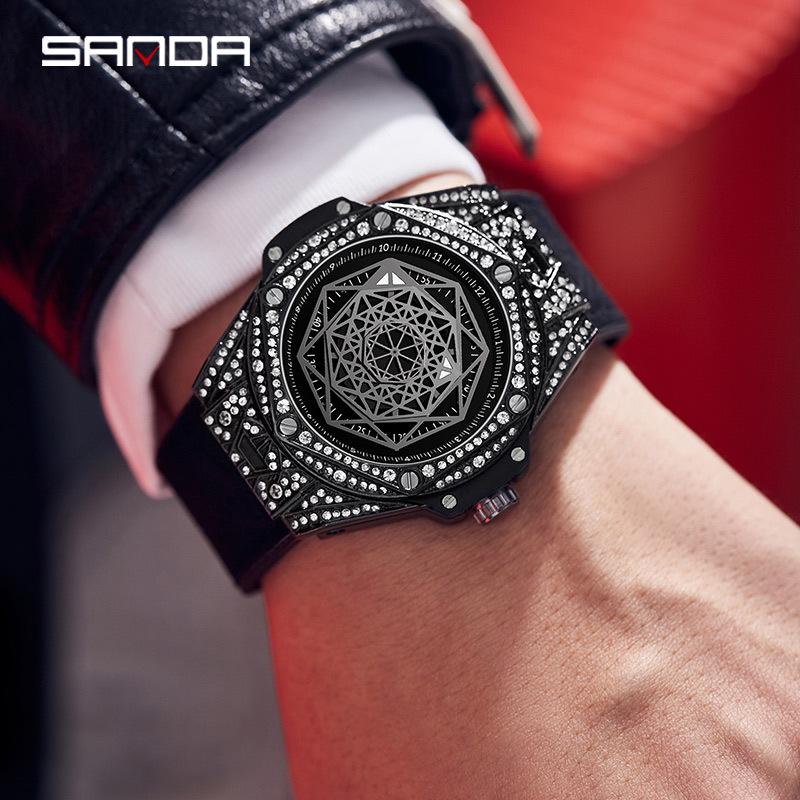 Sanda 7034 Men's Fashionable Luminous Waterproof Automatic Mechanical Watch