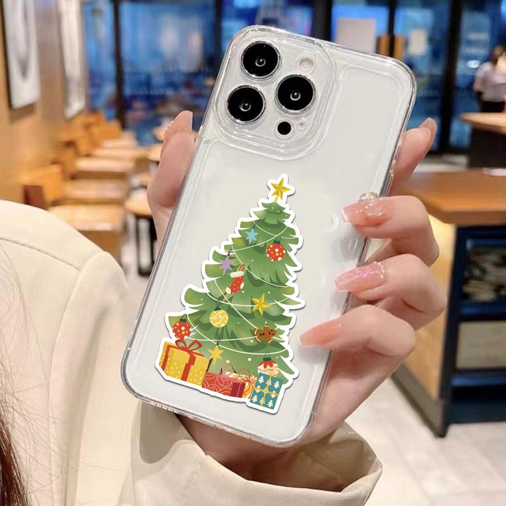 8-Pack Christmas Tree Cartoon Collage Fun Stickers for Phone Cases and Laptops