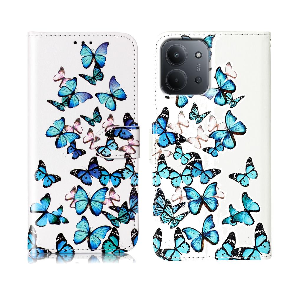 Dla Xiaomi Redmi Redmi 15C 4G (UE) (173mm)/15C 5G (UE) (173mm)/Poco C85 4G (173mm) Etui Marmurkowy Lakier Skórzane Etui na Telefon