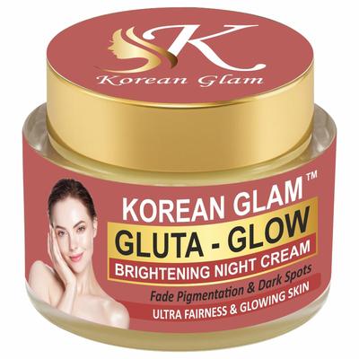 Korean Glow Brightening Night Cream for Fair & Glowing Skin | Reduces Dark Spots, Acne Scars & Pigmentation | Deep Nourishment & Hydration – 30g