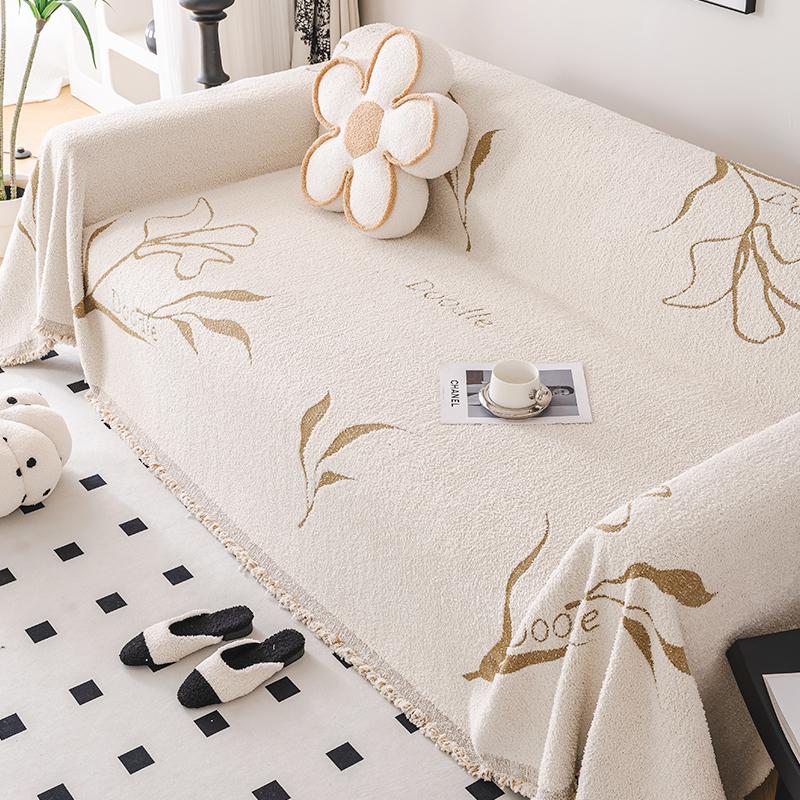 Sofa Cover Cloth Anti-Scratching Sofa Cover Cream Style Four Seasons Universal Non-Slip Full Cover Towel All-Inclusive Universal Sofa Cover