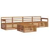 Outdoor Sofa Set 5 Pcs Natural Solid Acacia Wood
