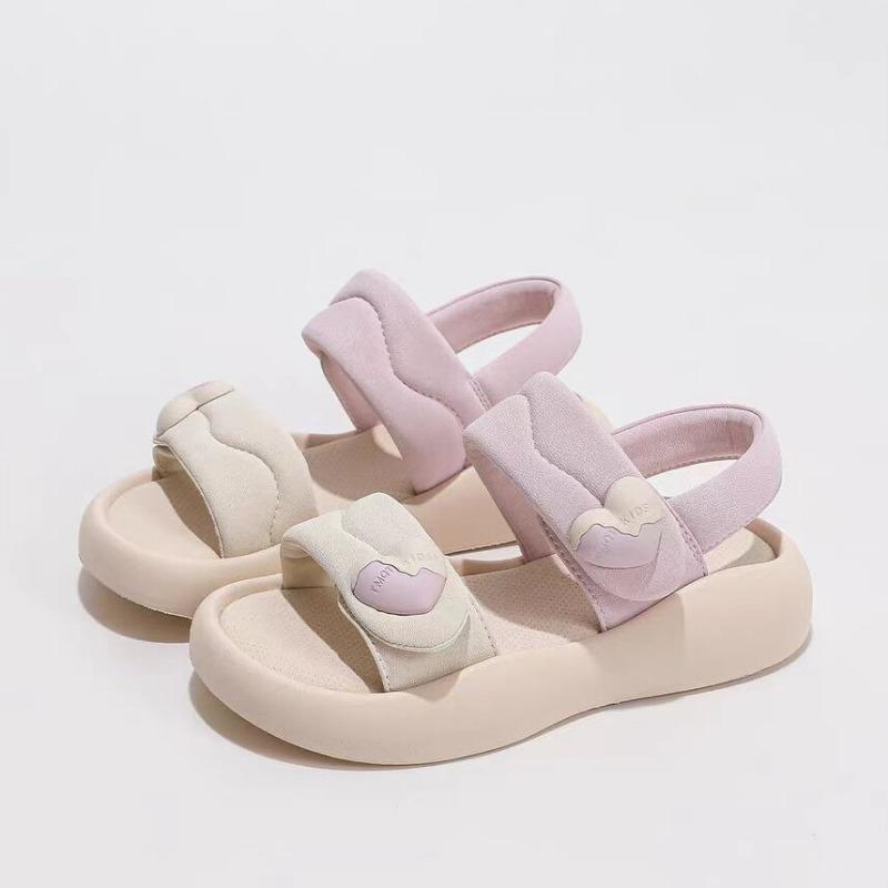 

Children Beach Shoes Open Toes Soft Bottom Comfortable Kids Princess Shoes Casual 2025 Summer Nw Girls Sandals Non-slip Cute 26 фиолетовый