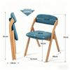 HOMEFUN Sedie Pieghevoli con Sedili Imbottiti, Set di 2 Sedie da Pranzo Impilabili in Legno, Copertura Rimovibile, Cucina Ufficio Matrimonio Festa Picnic, Blu