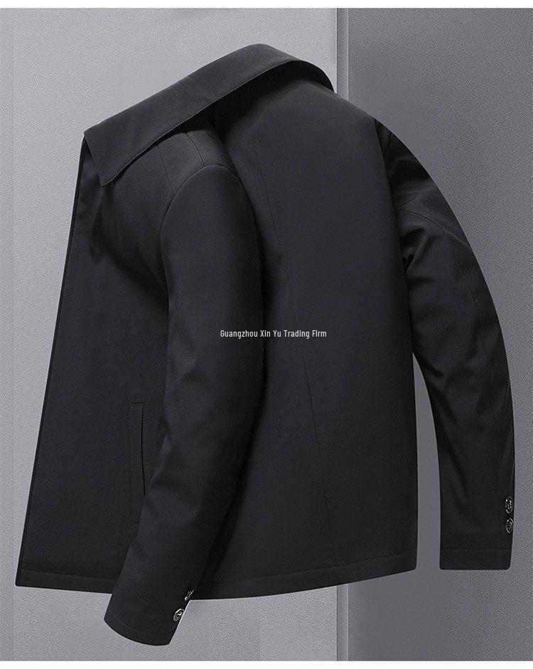 Dad's Autumn/Winter Cotton Jacket for Elderly Men (50-70) with Velvet Lining