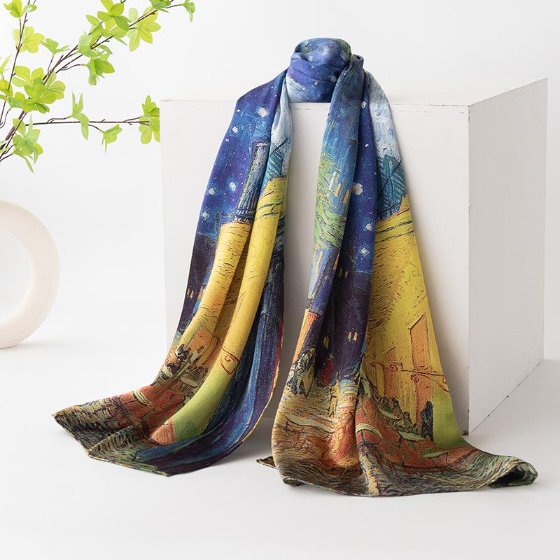 New 100% mulberry silk  premium gift scarf