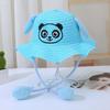 Rabbit Hat Children'S Straw Hat Summer Sun Protection Visor Hat Ear Moving Hat Cute Panda Airbag Hat