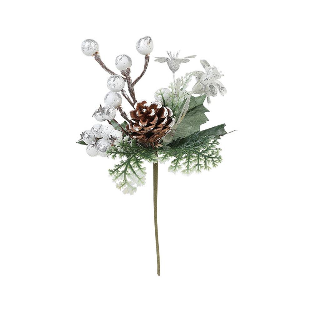 Plastic Simulation Pine Cone Branches Handmade Fake Plant Artificial C  Merry Christmas Decoration
