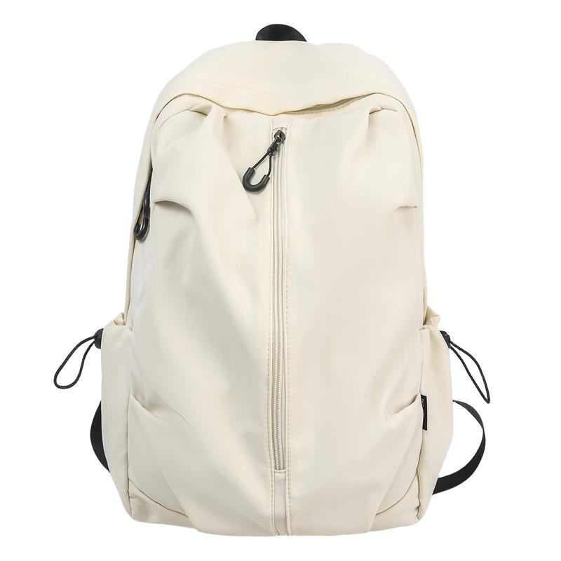 

The new casual backpack is simple, lightweight, anti-splashing, high school college student schoolbag, and large-capacity backpack. білий