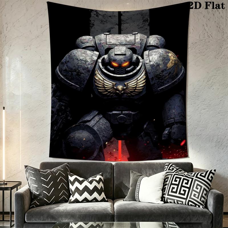 Warhammer 40K Wall Tapestry Aesthetic Wall Hanging Printed Fabric Blanket Decorative Tapestries for Bedroom Living Room Home Decor