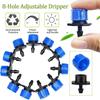 50PCS Adjustable Irrigation Sprinkler Garden Drip Emitters  Spray Rotating