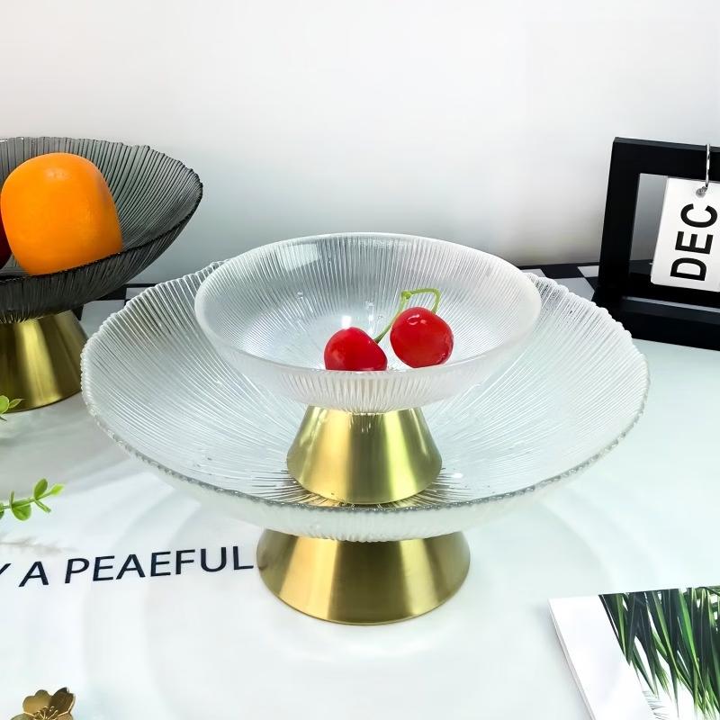 Elegant Firework Glass Fruit Bowl