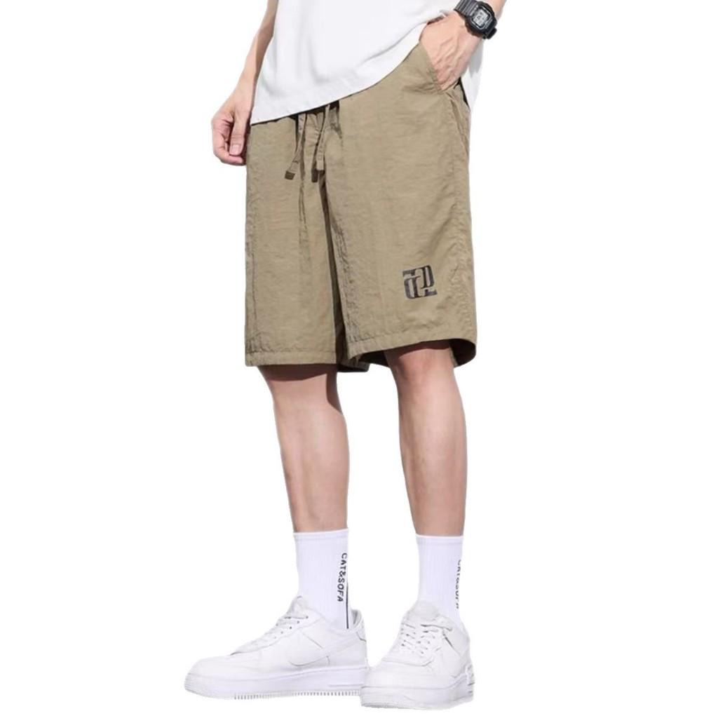 Basic Shorts For Men Summer Ice Silk Quick Dry Casual Youth Fitness Wear