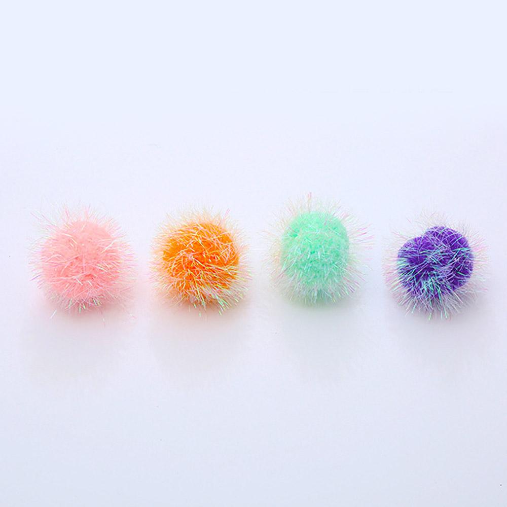Candy Color Small Ball Cat Toys Kitten Interactive Chew Pet Toy Funny Cat Scratcher Plush Ball