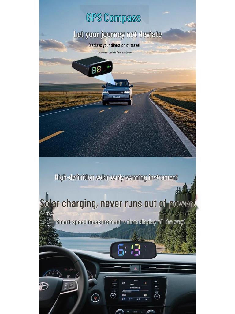 Beidou Wireless Radar Car Speed Detector 2025 with HUD Display