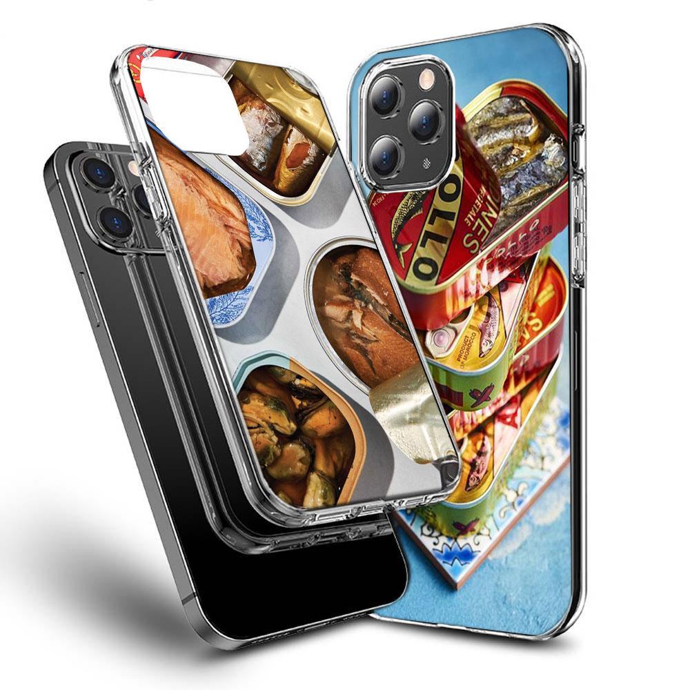 Sardinen Dosen Handyhülle Für Iphone 16E 15 Pro 14 Plus 17E 16 17 Pro Max Air 11 12 13 Mini Stoßfest Capa Niedliche Abdeckung TPU C