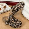 Design sense retro thick bottom velvet bag head half drag autumn and winter new warm wool cotton slippers