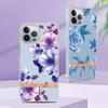 Custodia per telefono antiurto con paraurti trasparente con motivo floreale IMD per iPhone 15 14 Plus 13 12 11 Pro Max XSMAX per Samsung S24 S23 S22 S21Ultra Plus A14 A54