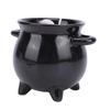 Witch Cauldron Candle Ceramic Reusable Gothic Skeleton Scented Candle Decoration for Birthday Bedroom Tabletop