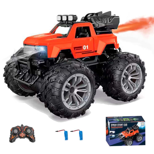 1/18 Scale RC Off-Road Jeep Car for Kids, Includes Two Rechargeable Batteries, 360-Degree Rotation, Four-Wheel Drive, Stunt Car with Headlights and Fo