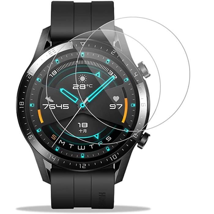 Sticlă Securizată pentru Huawei Watch GT2 46mm - PHONILLICO - Folie Sticlă Protecție Ecran - Pachet 2 - Transparent