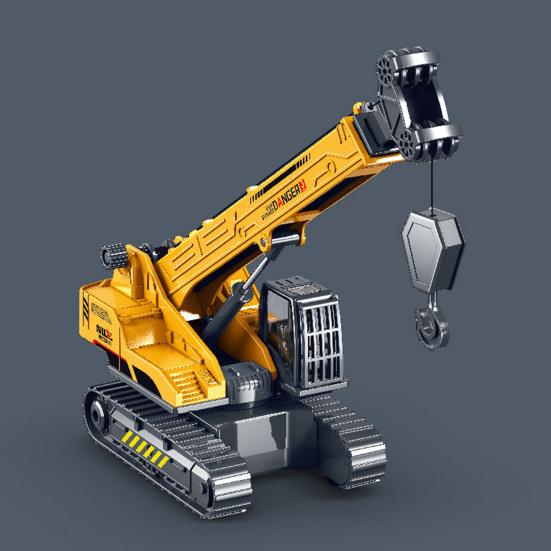 Lifting Cranes Toy 360 Degree Rotating Base Adjustable Long Arm Retractable Sling Ornament Simulation Boys Girls Engineering Truck Model Toy Children