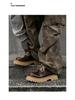 Little Leather Retro Lace-Up Derby Shoes with Thick Soles (Model 14702)